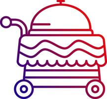 Cart Line gradient Icon vector