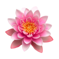 ai generato loto fiore isolato su trasparente sfondo superiore Visualizza png
