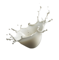 AI generated A milk splash isolated on a transparent background png