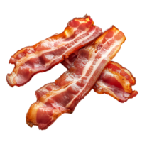 AI generated Couple of cooked bacon rashers isolated on a transparent background png