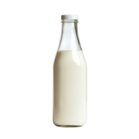 ai gegenereerd een melk fles kant visie geïsoleerd Aan een transparant achtergrond png