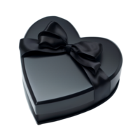 AI generated Generated image Gift box in a shape of heart isolated png