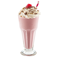 AI generated A milkshake side view isolated on a transparent background png