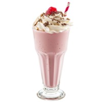 ai genererad en milkshake sida se isolerat på en transparent bakgrund png