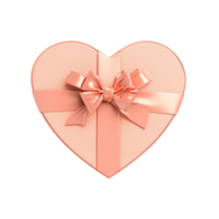 AI generated Generated image Gift box in a shape of heart isolated png