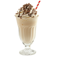 ai generiert ein Milchshake Seite Aussicht isoliert auf ein transparent Hintergrund png