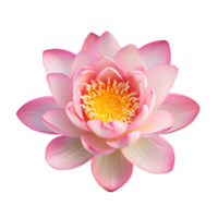 ai genererad lotus blomma isolerat på transparent bakgrund topp se png