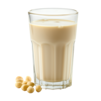 ai generado un vaso de macadamia Leche aislado en un transparente antecedentes png