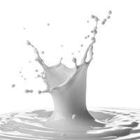 AI generated A milk splash isolated on a transparent background png