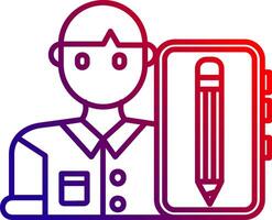 Blogger Line gradient Icon vector