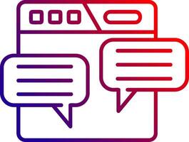 Comment Line gradient Icon vector