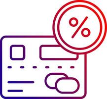 Percentage Line gradient Icon vector