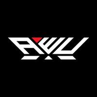 AWU letter logo vector design, AWU simple and modern logo. AWU luxurious alphabet design