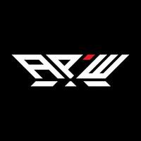 APW letter logo vector design, APW simple and modern logo. APW luxurious alphabet design