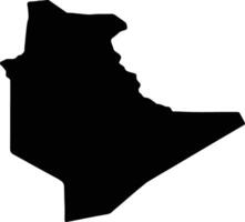 Tamanghasset Algeria silhouette map vector