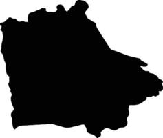 Worodougou Ivory Coast silhouette map vector