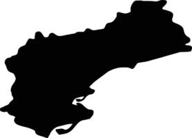 Tarragona Spain silhouette map vector