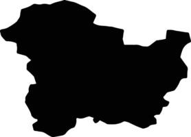 Targovishte Bulgaria silhouette map vector