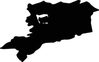 Vas Hungary silhouette map vector
