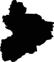 Vallee du Bandama Ivory Coast silhouette map vector