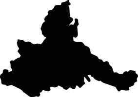 Zaragoza Spain silhouette map vector