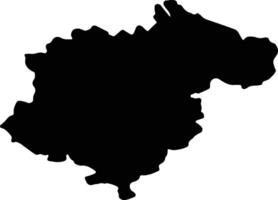 Teruel Spain silhouette map vector
