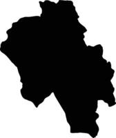Bago Myanmar silhouette map vector