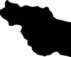 Al Jufrah Libya silhouette map vector