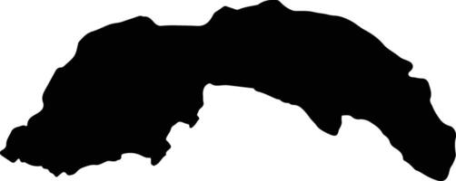 Antalya Turkey silhouette map vector