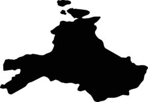 Balikesir Turkey silhouette map vector
