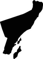 Ash Sharqiyah South Oman silhouette map vector