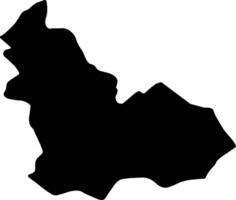 Beja Tunisia silhouette map vector