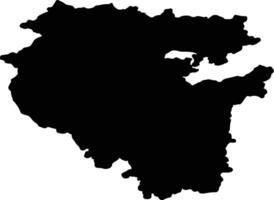Bashkortostan Russia silhouette map vector