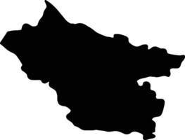 Buzau Romania silhouette map vector