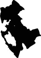 Darien Panama silhouette map vector