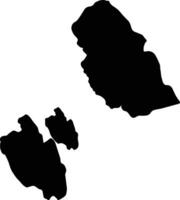 Embera Panama silhouette map vector