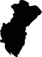 Cross River Nigeria silhouette map vector