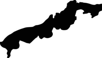 Colon Panama silhouette map vector
