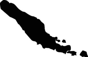 Choiseul Solomon Islands silhouette map vector