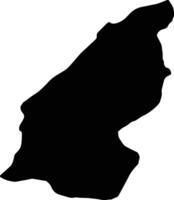 Doukkala - Abda Morocco silhouette map vector