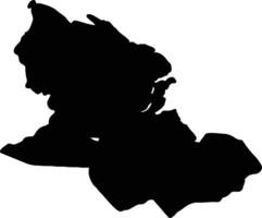 Delta Amacuro Venezuela silhouette map vector