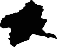 Gunma Japan silhouette map vector