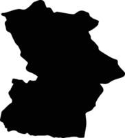 Hovd Mongolia silhouette map vector