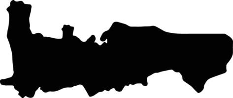 Hamah Syria silhouette map vector