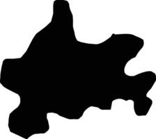 Gradsko Macedonia silhouette map vector
