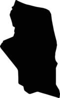 Ghat Libya silhouette map vector