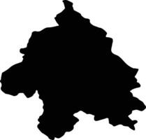 Grad Beograd Republic of Serbia silhouette map vector