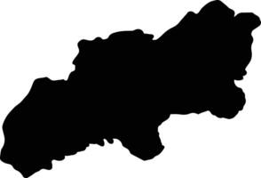 Khatlon Tajikistan silhouette map vector