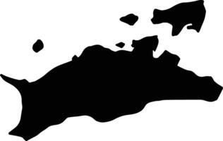 Kagawa Japan silhouette map vector