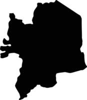 Kara Togo silhouette map vector